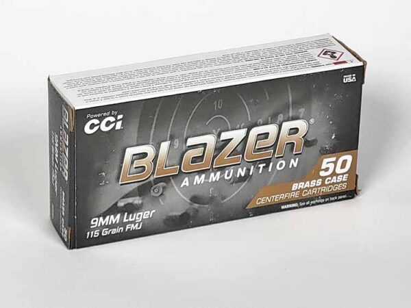 CCI Blazer Brass - 9mm Luger - 115 Gr. - FMJ - 50rds