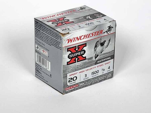 Winchester Super-X Xpert High Velocity - 20 Gauge - 3in - #4 Shot - 7/8oz Waterfowl Shotshells - 25rds