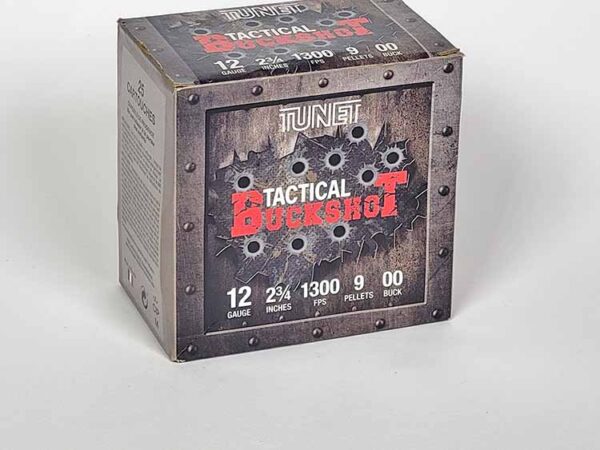 Tunet – 12 Gauge – #00 Buckshot – 9 Pellet – 2-3/4” – 25rds