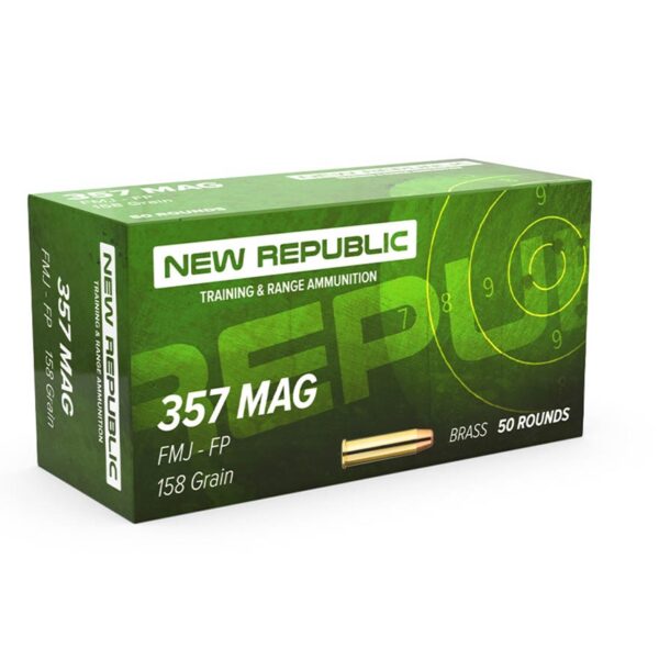 New Republic Training and Range 357 Magnum Ammo 158 Grain FMJ 50rds