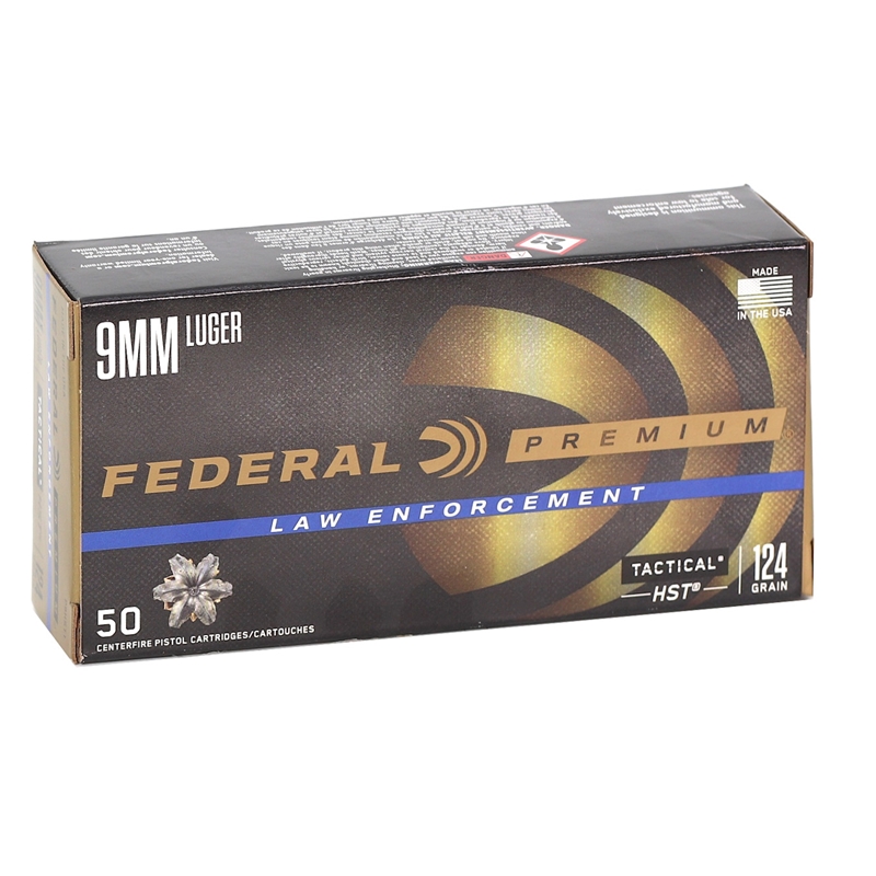 Federal Law Enforcement - 9mm Luger - 124gr - HST JHP - 50rds