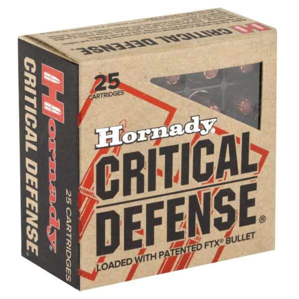 Hornady Critical Defense FTX 380 Automatic Colt Pistol (ACP) 90 GR Flex Tip Expanding Box of 25