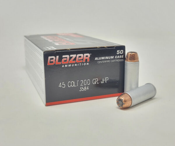 CCI Blazer 45 Colt Ammunition 200 Grain Jacketed Hollow Point Aluminum Cased 50 Rounds