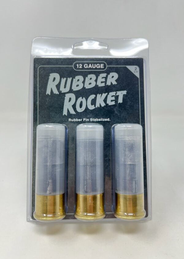 Reaper Defense Rubber Rocket 12 Gauge Ammunition 2-3/4" Rubber Fin Stabilized 3 Rounds