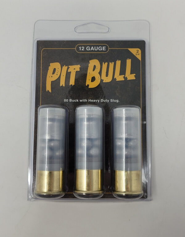 Reaper Defense Pit Bull 12 Gauge Ammunition 2-3/4" 00 Buck With Heavy Duty Slug 3 Rounds