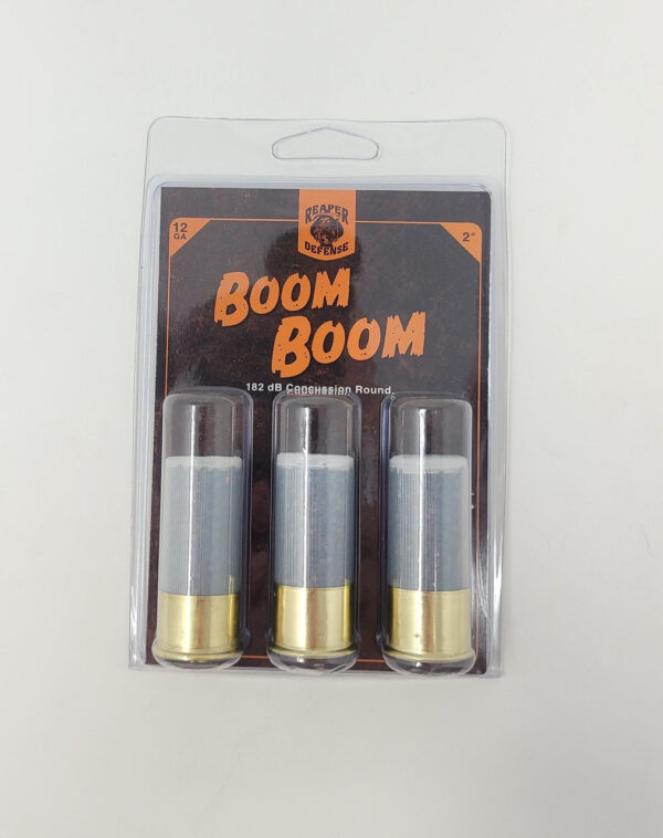 Reaper Defense Boom Boom 12 Gauge Ammunition 2" 182 dB Concussion Round 3 Rounds