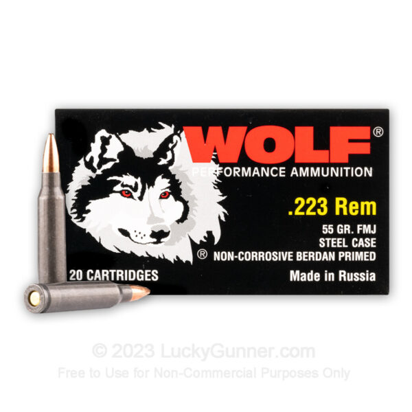 Wolf - .223 Remington - 55 Grain - FMJ - 20 Rounds