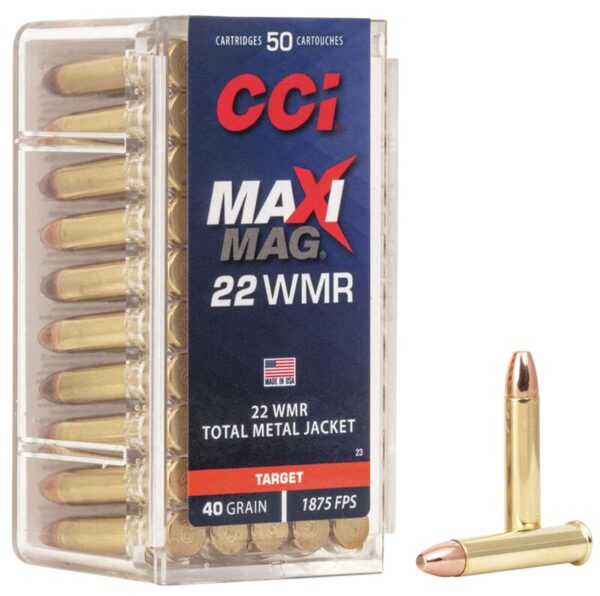 CCI Target & Plinking Maxi-Mag 22 Mag 40 gr Total Metal Jacket (TMJ) Box of 50