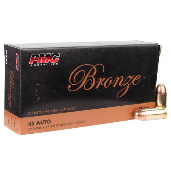 PMC Bronze 45 Auto (ACP) 230gr FMJ Handgun Ammo - 50 Rounds