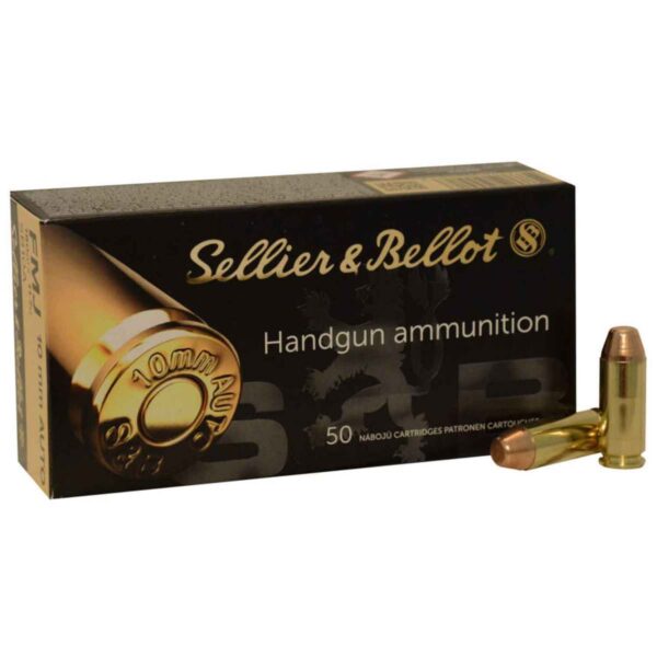 Sellier & Bellot 10mm Auto 180gr FMJ Handgun Ammo - 50 Rounds