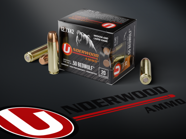 Underwood 12.7x42 - Designed for use in 50 BEOWULF® firearms: 350gr. Full Metal Jacket-Flat Nose Full Metal Jacket Hunting Ammo