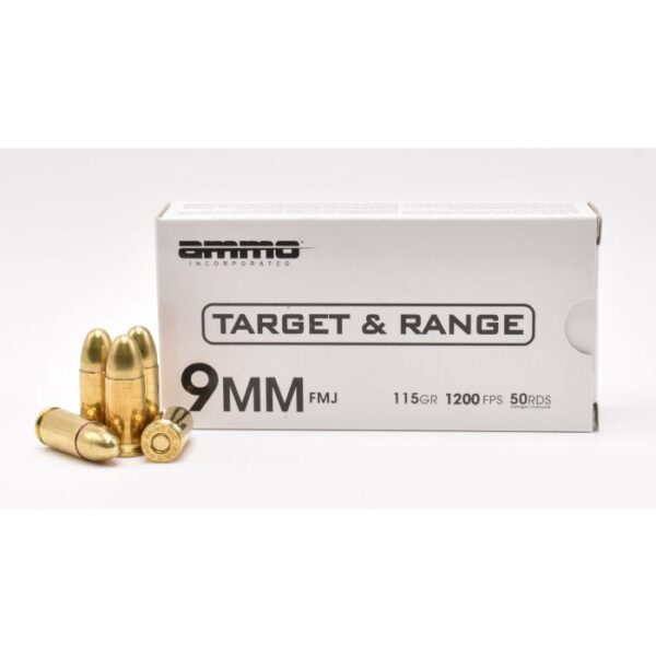 *** SUPPLIER DEAL *** Ammo Inc Target and Range 9mm Luger Handgun Ammo - 115 Grain | FMJ