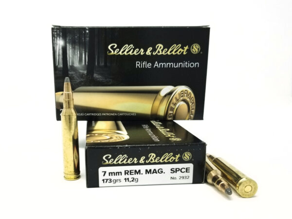 Sellier & Bellot 7mm Rem Mag Ammunition SB7A 173 Grain SPCE 20 Rounds