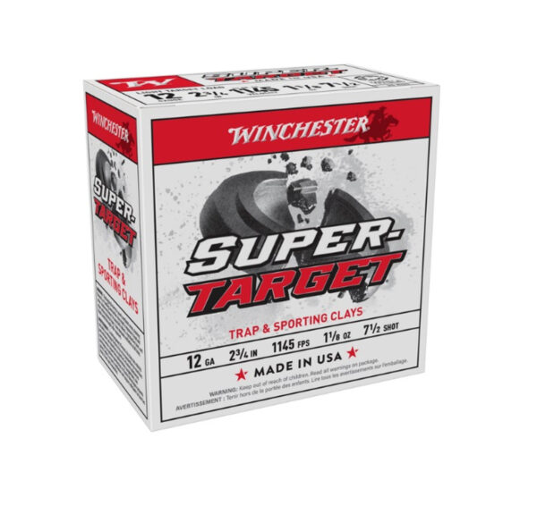 Winchester 12 Gauge Ammunition Target TRGT127 2-3/4"#7.5 Shot 1-1/8oz 1145 FPS  25rds